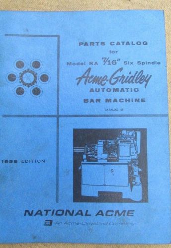 Acme-gridley parts catalog for sale