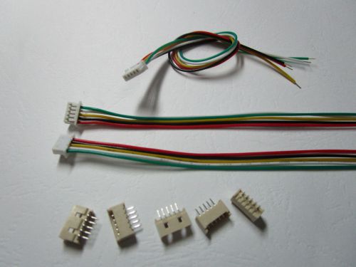 100 sets 1.25mm 5 pin male + female polarized connector with 28awg 5.9inch leads for sale