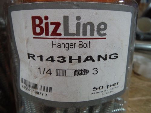 1/4 X 3&#034; hanger bolt (50pcs) Zinc