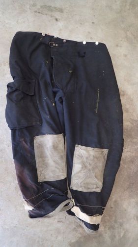 Fire Dex Turn Out Gear Firefighter Pants USED 52 29 Black Yellow