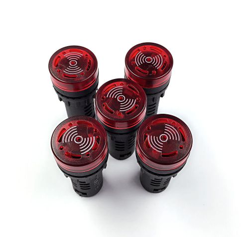 10pcs New AC110V 22mm Red LED Indicator Light &amp; Buzzer