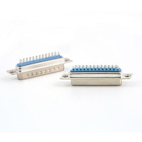1pair 25 pin d-sub db25 pin male female solder type welding connector diy b5 for sale