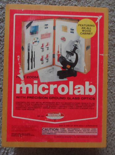 1981 Skilcraft Number 435 Microlab Microscope Kit Vintage Working