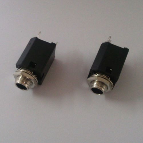 2PCS x 1/4&#034; 6.35mm Stereo Jack Socket Audio plug for guitar pedal/amp/ diy