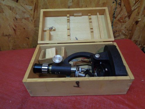 Vintage imperial zoom 100-.50x small microscope in wooden box untested for sale