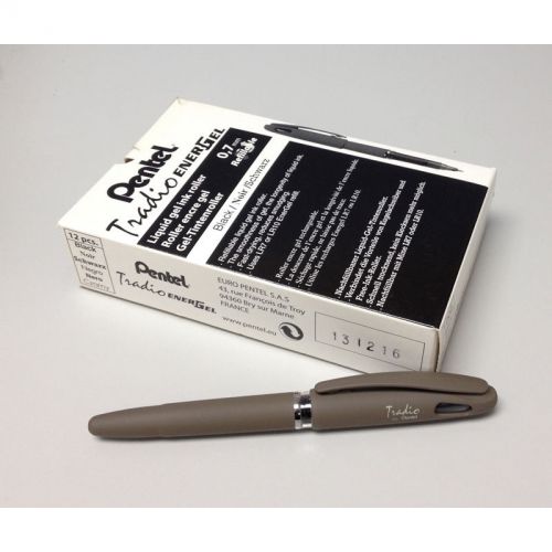 Pentel TRL92N Tradio EnerGel Roller Pen Bulk Pack (12pcs) - Grey Barrel