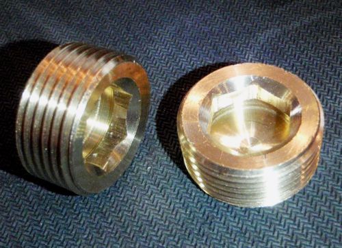 Brass bronze allen hex head plug 3/4&#034; npt pipe / quantity 2 pc#brs for sale