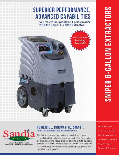 Sandia 6-gal portable carpet extractor 100psi with heat! for sale