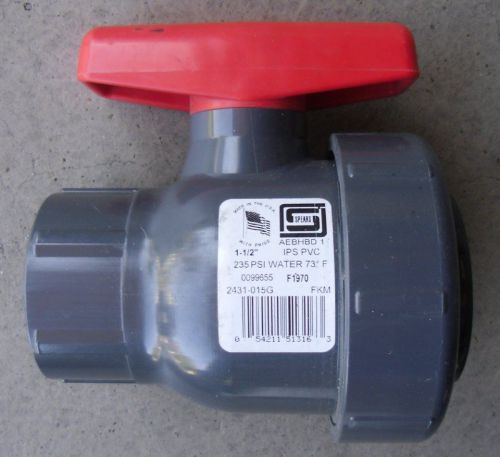 Spears ball valve 1-1/2&#034; single entry 2431-015g, pvc, connection fipt, ring fkm for sale
