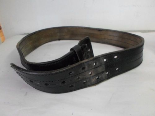 AKER Black Leather Duty Belt B01-36, Size 36, 2.25&#034; Wide