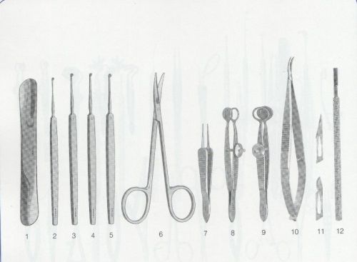 Low price ophthalmic microsurgery chalazion set of 12 instruments lowest price for sale