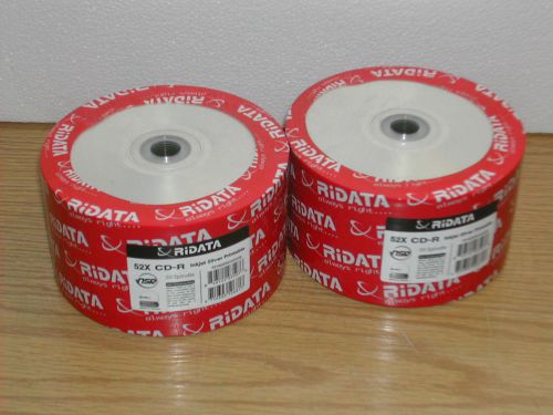 RiDATA CD-R 52X Inkjet Silver printable discs, 100 count brand new