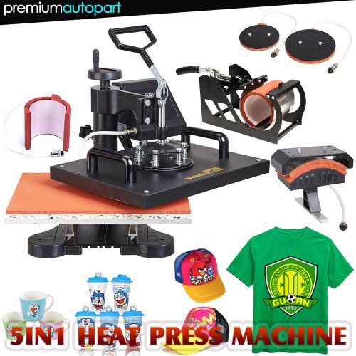 6in1 Heat Press Machine  T-Shirt Mug Hat Plates Digital Sublimation Transfer