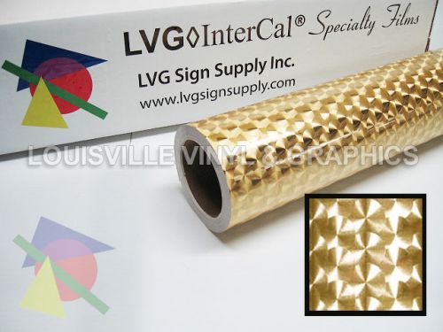 24&#034; x 5 yds - large engine turn gold -*lvg intercal*- sign &amp; graphic film for sale