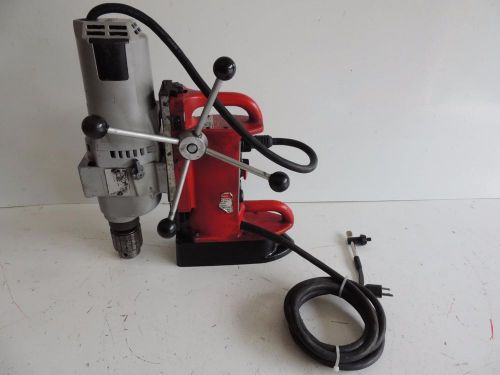 MILWAUKEE 3/4&#034; MAGNETIC MAG ELECTROMAGNETIC DRILL WITH  BASE 4202