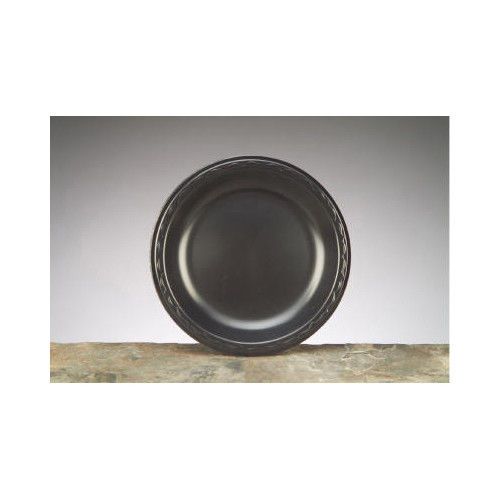 Genpak 8.88&#034; Elite Laminated Foam Round Plates in Black