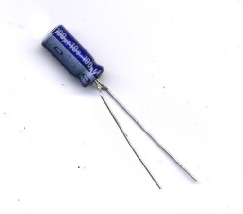 100 uf @ 10 v alum electrolytic radial leads - 10 pcs