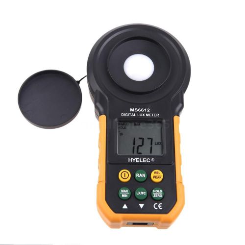 Handheld digital lcd light lux meter photometer luxmeter hyelec ms6612 200000lux for sale