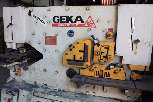 GEKA 100 ton Ironworker Punch Shear Hydrocrop 100SD Lots of Tooling Included!
