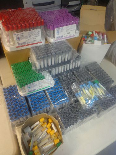 Bd &amp; vacuette blood collection tubes  qty-500+ types for sale
