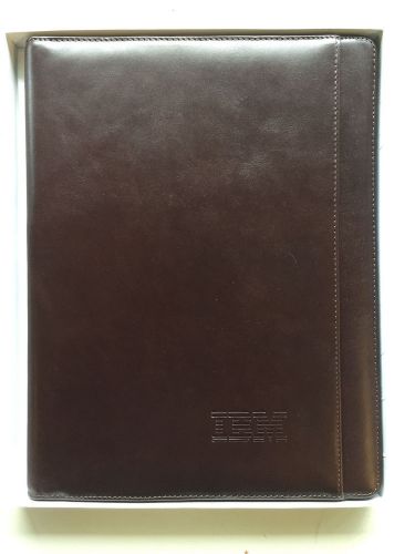 NEW Cutter &amp; Buck Genuine Chestnut Leather Portfolio Writing Pad w/Pen Full Size