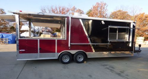 Concession trailer black brandywine 8.5 x 24 bbq smoker event catering for sale
