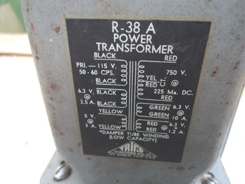 Power transformer trico r 38 a plus one other for sale