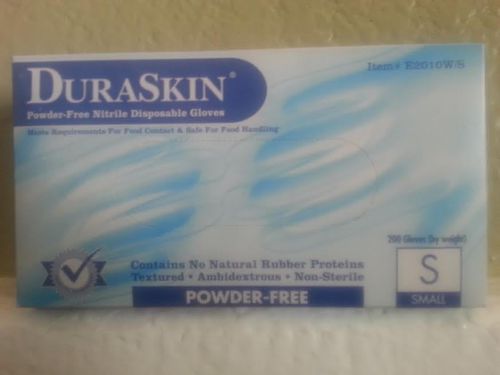 DuraSkin Industrial Powder Free Blue Nitrile 200 Glove Count E2010W/M - Medium