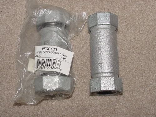 2 - Proflo 3/4&#034; IPS Long Compression Coupling Galvanized PFGCCGL Cold Water NEW