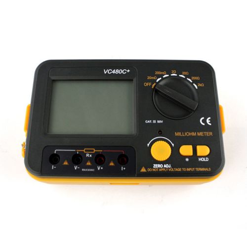 VC480C+ 3 1/2 Digital Milli-ohm Meter Multimeter With 4 Wire Test Accuracy