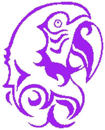 30 Custom Purple Parrot Personalized Address Labels