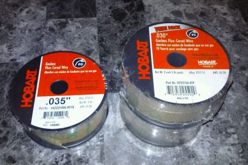 (Twin Pack) Hobart .030 &amp; .035&#034; gasless flux-cored welding wire 2lb h222106-rtp