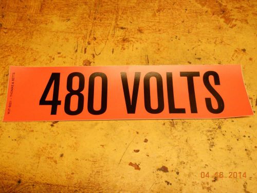 480V Sticker warning voltage safety