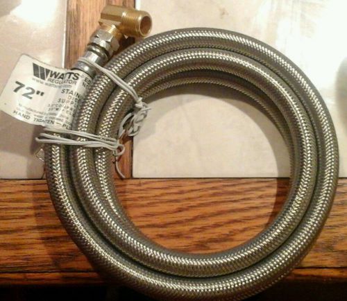 3/8&#034;Compression Stainless 72&#034;Dishwasher Supply Line Hose 3/8&#034;MIP Elbow Watts(NEW