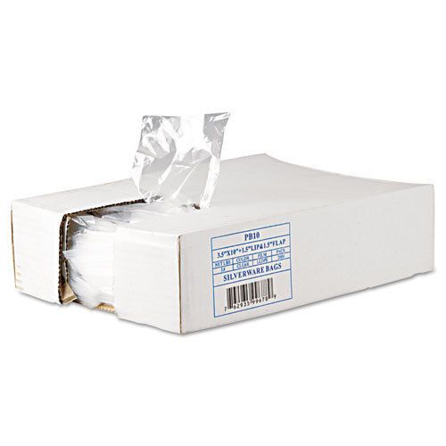 Get Reddi Silverware Bags, 3 1/2 x 10 x 1 1/2, 0.7mil, Clear, 2000/Carton