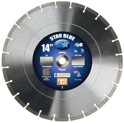Diamond products core cut 70520 14-inch by 0.125 by 1-inch star blue dry or w... for sale