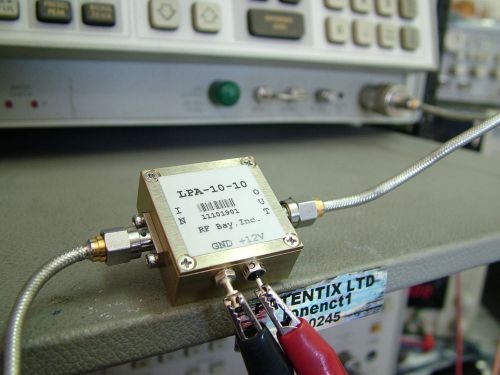 Lpa-10-10 rf amplifier 10mhz - 4ghz gain: 16db po: 14dbm 12v 50ma for sale