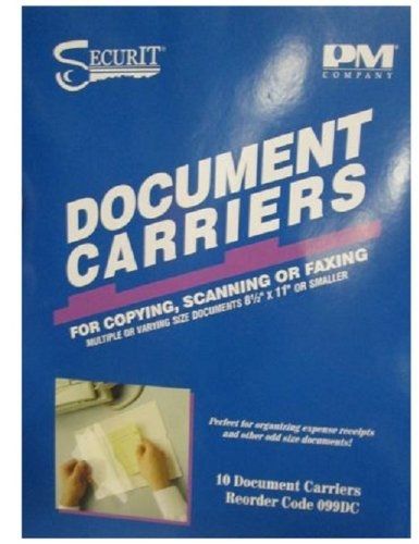 PM Company SecurIt Document Carriers, 8.5 x 11.5 Inches, Clear Front/White