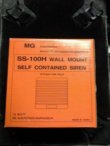 Lot -2 MG ELECTRONICS SS-100H WALL MOUNT SELF CONTAINED SIREN DUAL TONE SECURITY