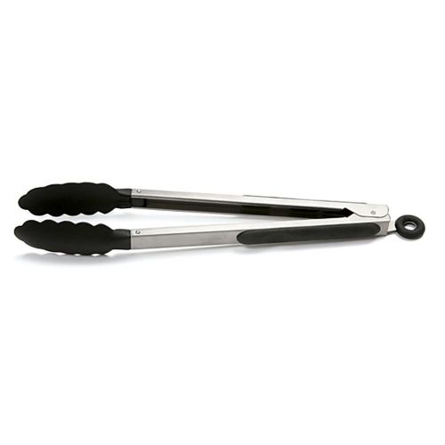 Norpro 1969 grip-ez black nylon 12&#034; high heat locking tongs for sale