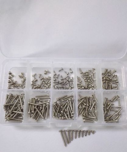 300pcs m2 philips round head self tapping screw bolt assortment kit set white for sale