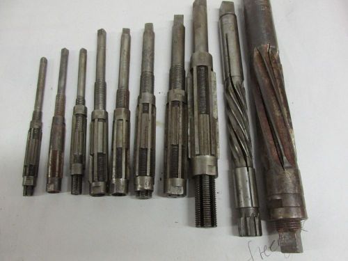 Set of Adjustable Machinist reamers(10) from 15/32 to 1-5/32, USA Made