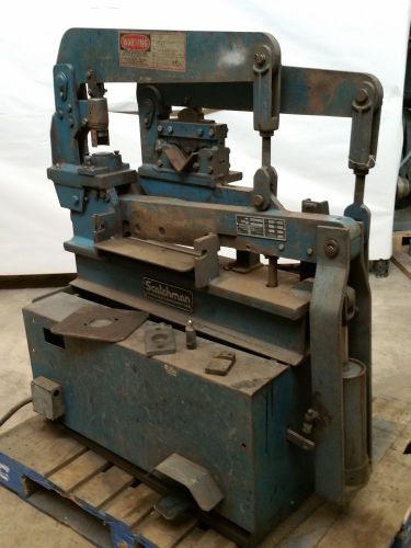 Scotchman Ironworker 314 punch shear angle, 3hp, used, needs work