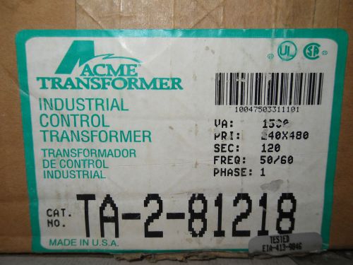 (H3) 1 USED ACME TA-2-81218 TRANSFORMER