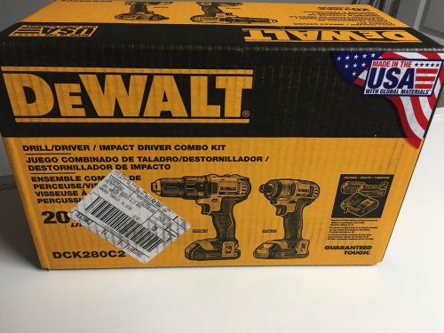 DEWALT DCK280c2 20V Lithium Combo BRAND NEW Hammer &amp; Impact Cordless