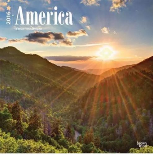 America 2016 Monthly Wall Calendar Nature 12x12 NEW Brown Trout