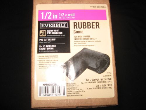 Wholesale lot 32 pcs. 1/2&#034; everbilt rubber joint pipe insulation elbow goma  new for sale