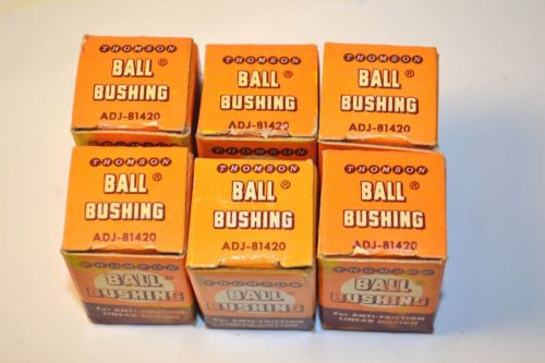 6 NOS THOMPSON Adjustable Ball Bushings Model ADJ-81420 7/8&#034; OD,  1/2&#034; ID $168 B