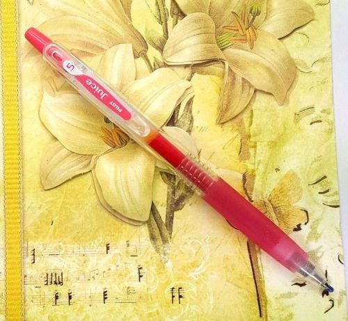 2pcs Pilot Juice Gel Ink Ball Point Pen 0.38 Retractable,CORAL PINK