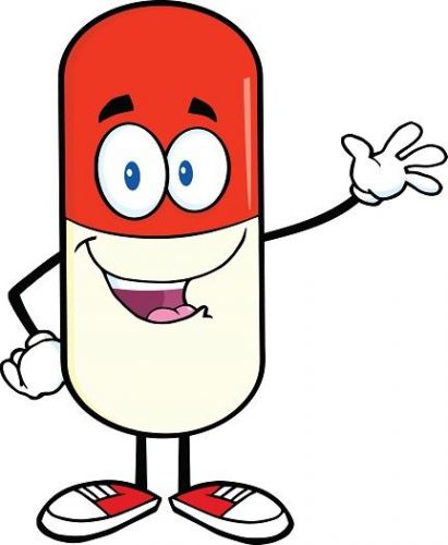 30 Custom Pill Capsule Cartoon Personalized Address Labels